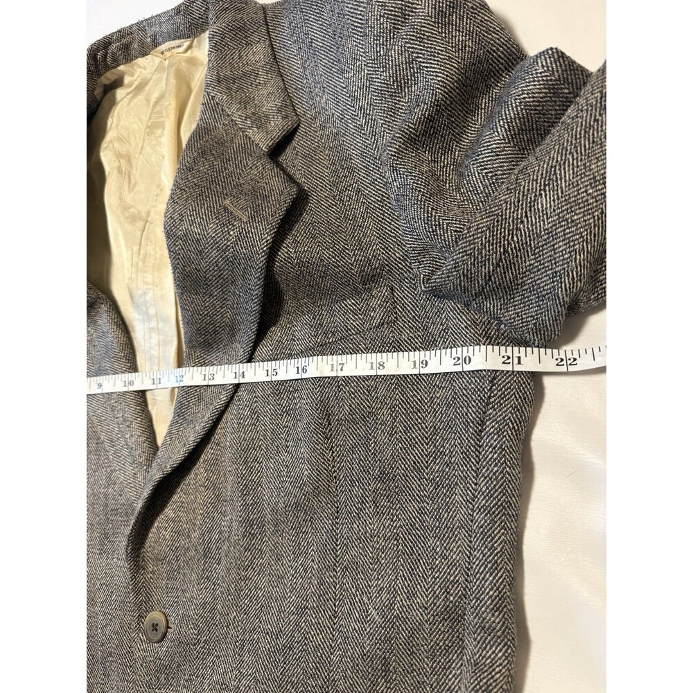 Vintage Givenchy Monsieur Wool Herringbone Blazer Mens 40R USA Tweed Jacket - Picture 6 of 11